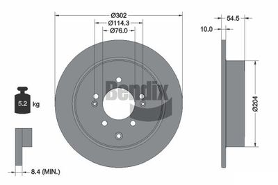 BENDIX Braking BDS1568 Тормозные диски  для HYUNDAI TUCSON (TL, TLE) 1.6 GDi
