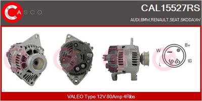CASCO CAL15527RS Генератор  для RENAULT SAFRANE (Рено Сафране)