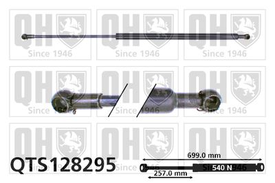 Газовая пружина, крышка багажник QUINTON HAZELL QTS128295 для OPEL KADETT