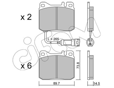 Комплект тормозных колодок, дисковый тормоз CIFAM 822-1149-0 для BENTLEY TURBO