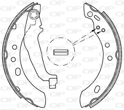 OPEN PARTS BSA2146.00 Ремкомплект барабанных колодок  для NISSAN MICRA II (K11) 1.0 i 16V
