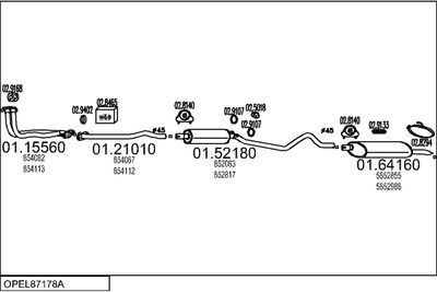 SISTEM DE ESAPAMENT MTS OPEL87178A000607