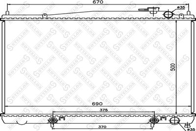 Радиатор, охлаждение двигателя STELLOX 10-25977-SX для NISSAN PATHFINDER