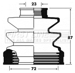 Bellow, drive shaft FIRST LINE FCB2827