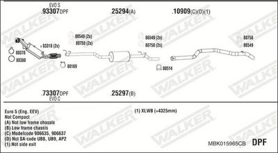 ABGASANLAGE WALKER MBK015965CB