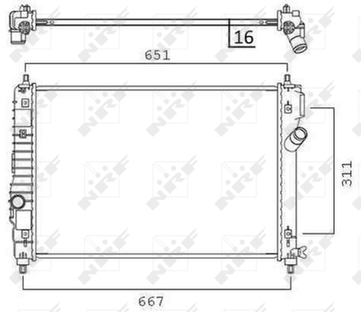 Радиатор, охлаждение двигателя WILMINK GROUP WG1723452 для CHEVROLET AVEO