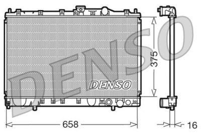 Радиатор, охлаждение двигателя DENSO DRM45002 для MITSUBISHI COLT