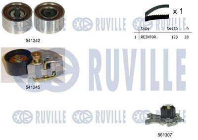 Водяной насос + комплект зубчатого ремня RUVILLE 5502751 для HYUNDAI MATRIX