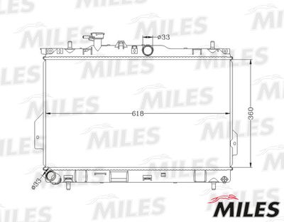 Радиатор, охлаждение двигателя MILES ACRB104 для HYUNDAI MATRIX