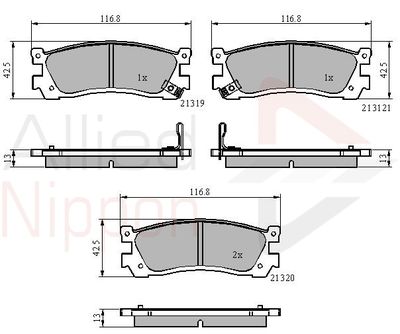 Комплект тормозных колодок, дисковый тормоз COMLINE ADB3824 для MAZDA MPV