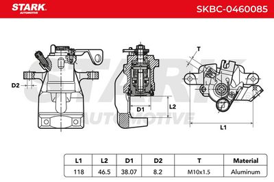 спирачен апарат STARK SKBC-0460085