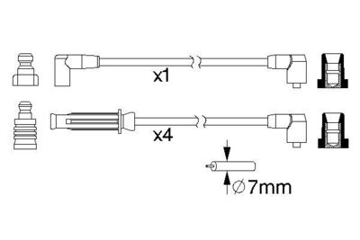 Комплект проводов зажигания BOSCH 0 986 357 217 для ROVER 200