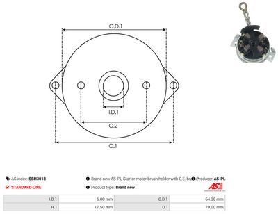 Vorschau Halter, Kohlebürsten Ansicht 3