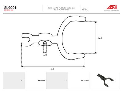 Starterarm, karburator AS-PL SL9001