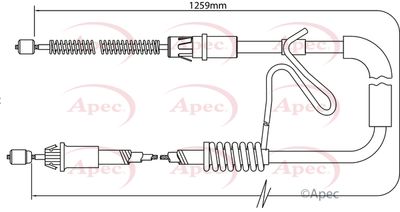 Cable Pull, parking brake APEC CAB1176