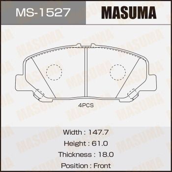 Комплект тормозных колодок MASUMA MS-1527 для TOYOTA ALPHARD