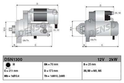 STARTER DENSO DSN1300 3