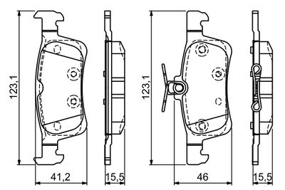 Brake Pad Set, disc brake 0 986 494 715