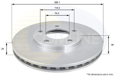 Тормозной диск COMLINE ADC2306V для DODGE GRAND CARAVAN
