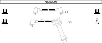 Комплект проводов зажигания NIPPARTS N5382095 для TOYOTA SUPRA