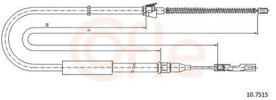 Cable Pull, parking brake 10.7515