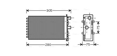 AVA QUALITY COOLING Kachelradiateur, interieurverwarming (VNA6239)