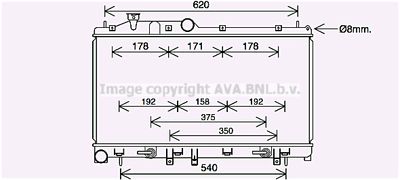 Радиатор, охлаждение двигателя AVA QUALITY COOLING SU2114 для SUBARU IMPREZA
