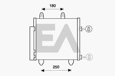 EACLIMA 30C55010 Радиатор кондиционера  для PEUGEOT  (Пежо 108)