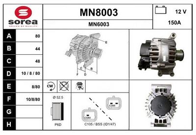 GENERATOR SNRA MN8003