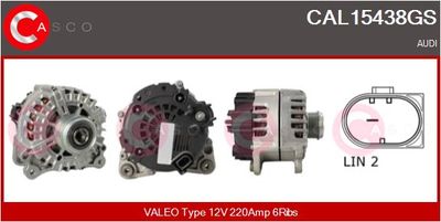 Генератор CASCO CAL15438GS для AUDI A7