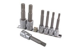 Laser Tools Ribe Socket Bit Set 3/8"D, 1/2"D 7pc