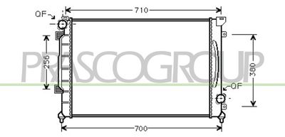 Радиатор, охлаждение двигателя PRASCO AD032R010 для AUDI A6
