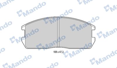 Комплект тормозных колодок, дисковый тормоз MANDO MBF015704 для MITSUBISHI CORDIA