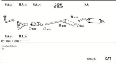 SISTEM DE ESAPAMENT WALKER AD25114