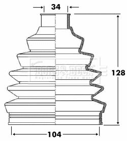 BORG & BECK BCB6090 Пыльник шруса  для LAND ROVER RANGE ROVER III (L322) 4.4 4x4