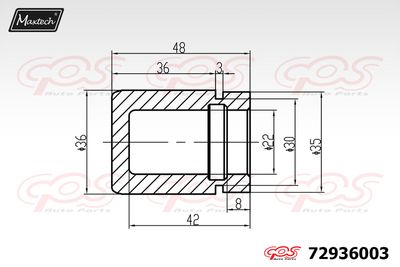 Поршень, корпус скобы тормоза MAXTECH 72936003 для JAGUAR XJ