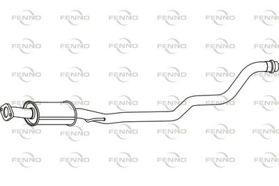 Средний глушитель выхлопных газов FENNO P29005 для HYUNDAI i20