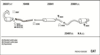 Układ wydechowy WALKER REK010955B