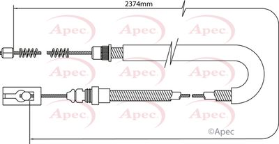 Cable Pull, parking brake APEC CAB1059