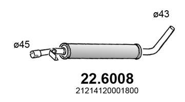 ASSO 22.6008 Глушитель выхлопных газов  для LADA NIVA (Лада Нива)