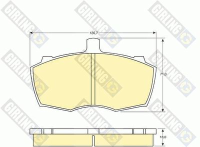 Комплект тормозных колодок, дисковый тормоз GIRLING 6107601 для DAF 400