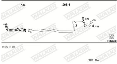 SISTEM DE ESAPAMENT WALKER FO20102A