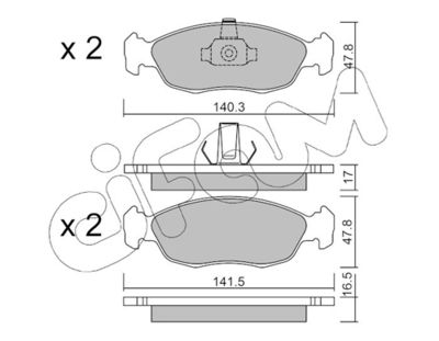 Brake Pad Set, disc brake 822-156-1