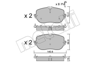 Brake Pad Set, disc brake 22-1356-0