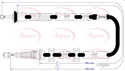 Cable Pull, parking brake APEC CAB1272