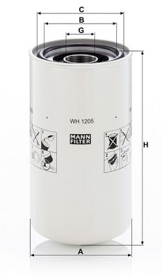 Hydraulisch filter (geschroefd) past: KUBOTA M 100 GX III, M 100 GXDTC, M 110 GX, M 110 GXDTC, M 126 XDTC, M 126 XDTPC, M 135 GX, M 135 XDTC