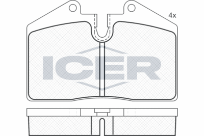 Комплект тормозных колодок, дисковый тормоз ICER 181036 для FERRARI 456