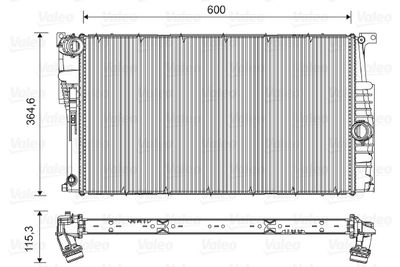 VALEO 735453 Радиатор охлаждения двигателя  для BMW 2 (Бмв 2)