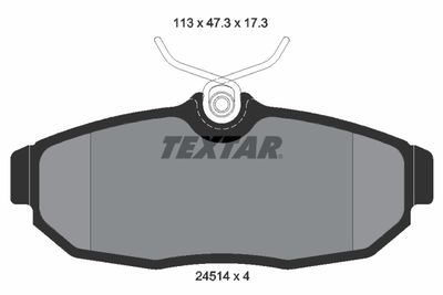 Комплект тормозных колодок, дисковый тормоз TEXTAR 2451401 для FORD USA MUSTANG