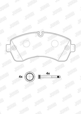 BREMSBELAGSATZ SCHEIBENBREMSE JURID 2920009560 1